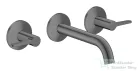 Hansgrohe AXOR ONE falsík alatti mosdó csaptelep 16 cm-es kifolyóval, szálcsiszolt fekete króm 48150340