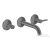 Hansgrohe AXOR ONE falsík alatti mosdó csaptelep 16 cm-es kifolyóval, szálcsiszolt fekete króm 48150340