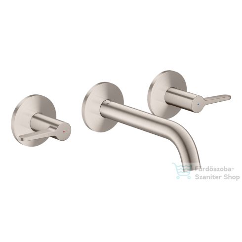 Hansgrohe AXOR ONE falsík alatti mosdó csaptelep 16 cm-es kifolyóval, rozsdamentes acél hatású 48150800