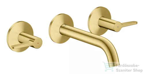 Hansgrohe AXOR ONE falsík alatti mosdó csaptelep 16 cm-es kifolyóval, szálcsiszolt sárgaréz 48150950