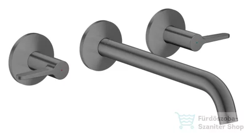Hansgrohe AXOR ONE falsík alatti mosdó csaptelep 22 cm-es kifolyóval, szálcsiszolt fekete króm 48160340