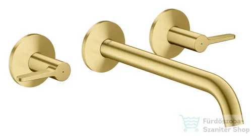 Hansgrohe AXOR ONE falsík alatti mosdó csaptelep 22 cm-es kifolyóval, szálcsiszolt sárgaréz 48160950