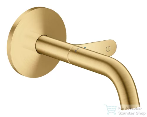 Hansgrohe AXOR ONE Select falsík alatti mosdó csaptelep 16 cm-es kifolyóval, szálcsiszolt arany hatású 48180250
