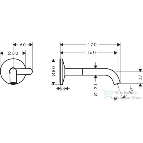 Hansgrohe AXOR ONE Select falsík alatti mosdó csaptelep 16 cm-es kifolyóval, szálcsiszolt arany hatású 48180250