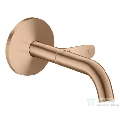   Hansgrohe AXOR ONE Select falsík alatti mosdó csaptelep 16 cm-es kifolyóval, szálcsiszolt vörös arany hatású 48180310