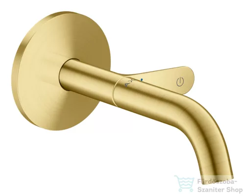 Hansgrohe AXOR ONE Select falsík alatti mosdó csaptelep 16 cm-es kifolyóval, szálcsiszolt sárgaréz 48180950