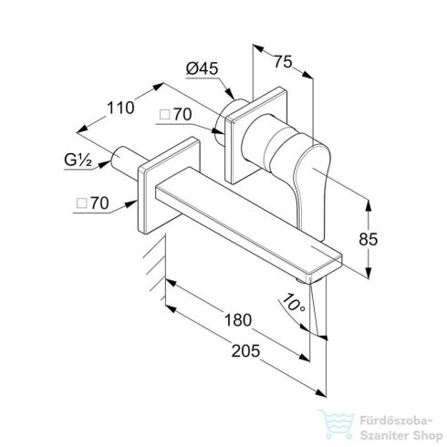 Kludi ZENTA SL falsík alatti mosdócsaptelep,  króm 482440565