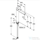 Kludi ZENTA SL magasított mosdócsaptelep, fekete 482563965