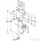 Kludi ZENTA SL egykaros mosdó csaptelep 100, automata leeresztővel, matt fekete 482903965