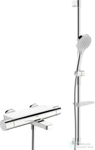 Hansa Hansaoptima termosztátos kádtöltő csaptelep zuhanyszettel,króm 48372331