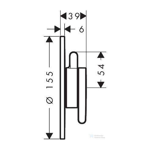 Hansgrohe AXOR ONE falsík alatti kád/zuhany csaptelep alaptest nélkül, szálcsiszolt bronz 48415140