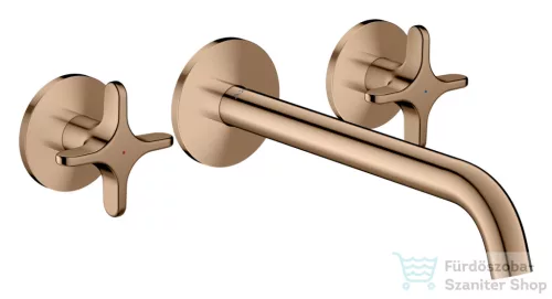 Hansgrohe AXOR ONE falsík alatti mosdó csaptelep 22 cm-es kifolyóval, polírozott vörös arany hatású 48430300