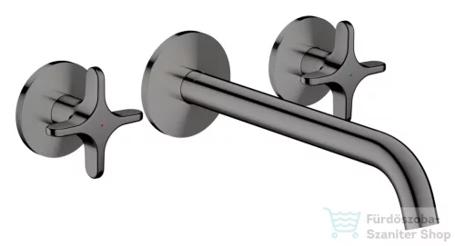 Hansgrohe AXOR ONE falsík alatti mosdó csaptelep 22 cm-es kifolyóval, polírozott fekete króm 48430330