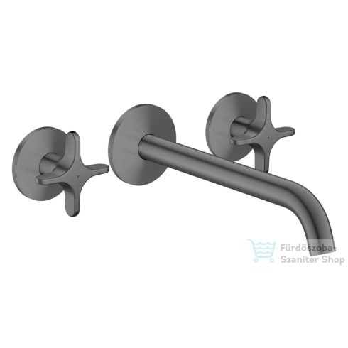 Hansgrohe AXOR ONE falsík alatti mosdó csaptelep 22 cm-es kifolyóval, szálcsiszolt fekete króm 48430340