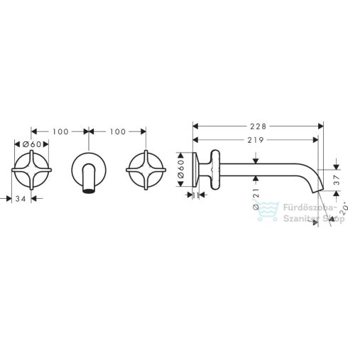Hansgrohe AXOR ONE falsík alatti mosdó csaptelep 22 cm-es kifolyóval, matt fekete 48430670
