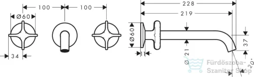 Hansgrohe AXOR ONE falsík alatti mosdó csaptelep 22 cm-es kifolyóval, polírozott arany hatású 48430990