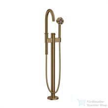   Hansgrohe AXOR ONE szabadonálló kádtöltő csaptelep zuhanyszettel,alaptest nélkül,szálcsiszolt bronz 48440140