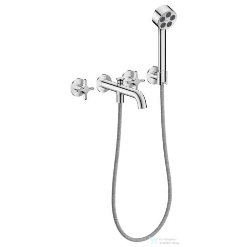 Hansgrohe AXOR ONE falsík alatti kádtöltő csaptelep zuhanyszettel, alaptest nélkül, króm 48443000