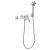 Hansgrohe AXOR ONE falsík alatti kádtöltő csaptelep zuhanyszettel, alaptest nélkül, króm 48443000