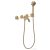 Hansgrohe AXOR ONE falsík alatti kádtöltő csaptelep zuhanyszettel, alaptest nélkül, szálcsiszolt bronz 48443140