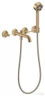Hansgrohe AXOR ONE falsík alatti kádtöltő csaptelep zuhanyszettel, alaptest nélkül, szálcsiszolt bronz 48444140