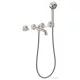Hansgrohe AXOR ONE falsík alatti kádtöltő csaptelep zuhanyszettel, alaptest nélkül, rozsdamentes acél hatású 48444800
