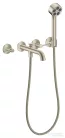 Hansgrohe AXOR ONE falsík alatti kádtöltő csaptelep zuhanyszettel, alaptest nélkül, szálcsiszolt nikkel 48444820