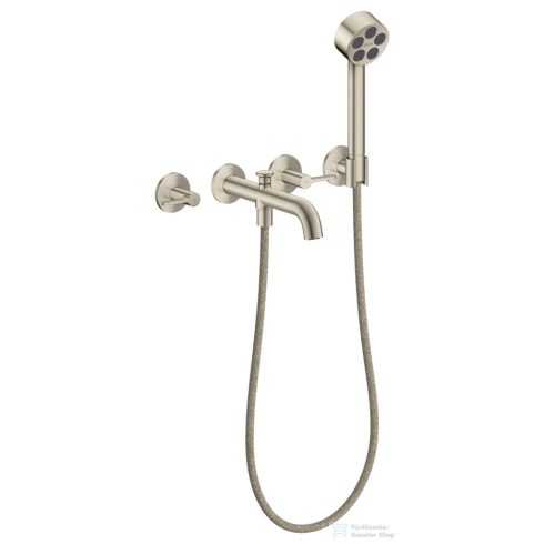 Hansgrohe AXOR ONE falsík alatti kádtöltő csaptelep zuhanyszettel, alaptest nélkül, szálcsiszolt nikkel 48444820