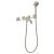 Hansgrohe AXOR ONE falsík alatti kádtöltő csaptelep zuhanyszettel, alaptest nélkül, szálcsiszolt nikkel 48444820