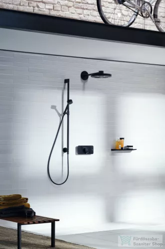 Hansgrohe AXOR ONE 280 fejzuhany zuhanykarral, 2 jet, alaptest nélkül, matt fekete 48492670