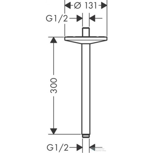 Hansgrohe AXOR ONE 30 cm-es mennyezeti zuhanykar,rozsdamentes acél hatású 48495800