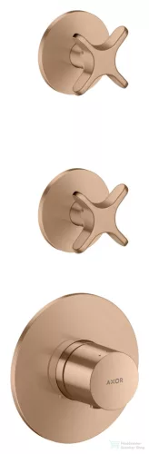 Hansgrohe AXOR ONE falsík alatti termosztátos kád/zuhany csaptelep alaptest nélkül, szálcsiszolt vörös arany hatású 48712310