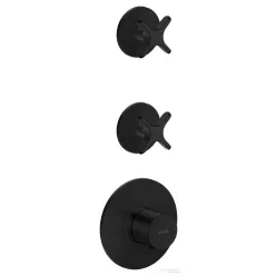   Hansgrohe AXOR ONE falsík alatti termosztátos kád/zuhany csaptelep alaptest nélkül, matt fekete 48712670