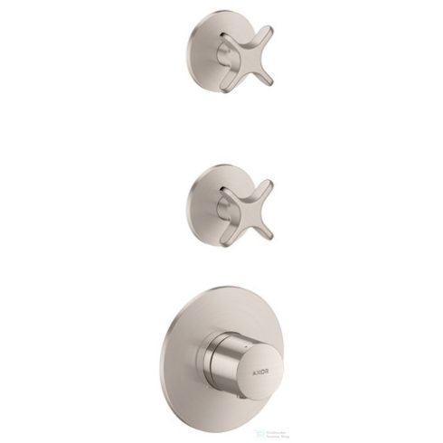 Hansgrohe AXOR ONE falsík alatti termosztátos kád/zuhany csaptelep alaptest nélkül, rozsdamentes acél hatású 48712800