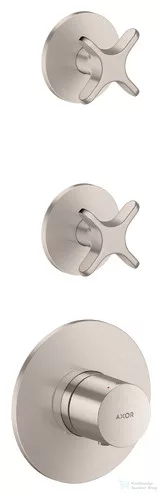 Hansgrohe AXOR ONE falsík alatti termosztátos kád/zuhany csaptelep alaptest nélkül, rozsdamentes acél hatású 48712800