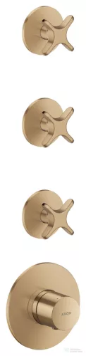 Hansgrohe AXOR ONE falsík alatti termosztátos kád/zuhany csaptelep alaptest nélkül, szálcsiszolt bronz 48713140
