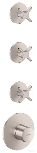 Hansgrohe AXOR ONE falsík alatti termosztátos kád/zuhany csaptelep alaptest nélkül, rozsdamentes acél hatású 48713800