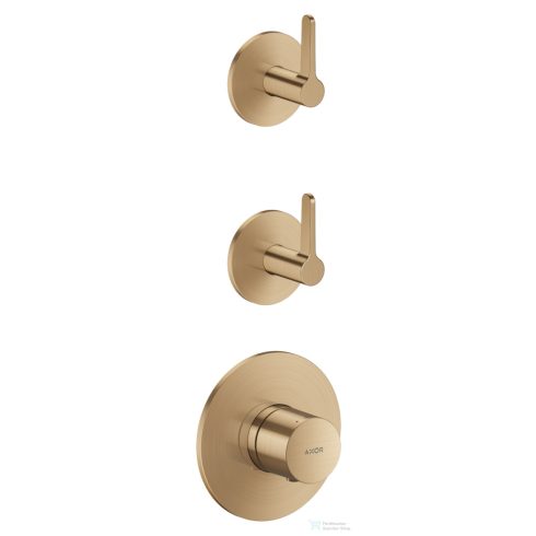 Hansgrohe AXOR ONE falsík alatti termosztátos kád/zuhany csaptelep alaptest nélkül, szálcsiszolt bronz 48722140