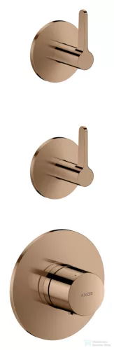 Hansgrohe AXOR ONE falsík alatti termosztátos kád/zuhany csaptelep alaptest nélkül, polírozott vörös arany hatású 48722300