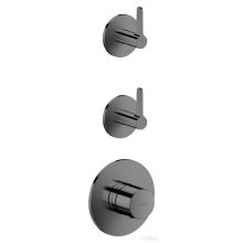   Hansgrohe AXOR ONE falsík alatti termosztátos kád/zuhany csaptelep alaptest nélkül, polírozott fekete króm 48722330