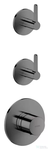 Hansgrohe AXOR ONE falsík alatti termosztátos kád/zuhany csaptelep alaptest nélkül, polírozott fekete króm 48722330