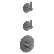   Hansgrohe AXOR ONE falsík alatti termosztátos kád/zuhany csaptelep alaptest nélkül, szálcsiszolt fekete króm 48722340