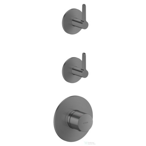Hansgrohe AXOR ONE falsík alatti termosztátos kád/zuhany csaptelep alaptest nélkül, szálcsiszolt fekete króm 48722340