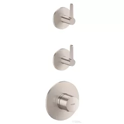   Hansgrohe AXOR ONE falsík alatti termosztátos kád/zuhany csaptelep alaptest nélkül, rozsdamentes acél hatású 48722800