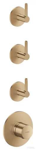 Hansgrohe AXOR ONE falsík alatti termosztátos kád/zuhany csaptelep alaptest nélkül, szálcsiszolt bronz 48723140