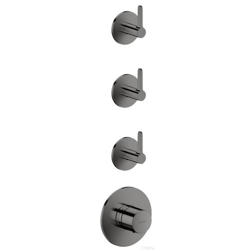 Hansgrohe AXOR ONE falsík alatti termosztátos kád/zuhany csaptelep alaptest nélkül, polírozott fekete króm 48723330