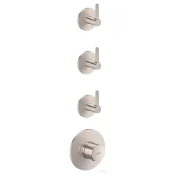   Hansgrohe AXOR ONE falsík alatti termosztátos kád/zuhany csaptelep alaptest nélkül, rozsdamentes acél hatású 48723800