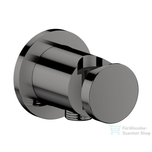 Hansgrohe AXOR ONE zuhanytartó gégecső csatlakozóval, polírozott fekete króm 48780330