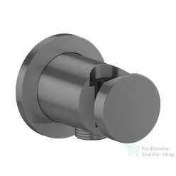   Hansgrohe AXOR ONE zuhanytartó gégecső csatlakozóval, szálcsiszolt fekete króm 48780340
