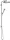Hansgrohe AXOR ONE Showerpipe 280 1 jet zuhanyszett esőzetővel, és gégecsőcsatlakozóval, króm 48790000